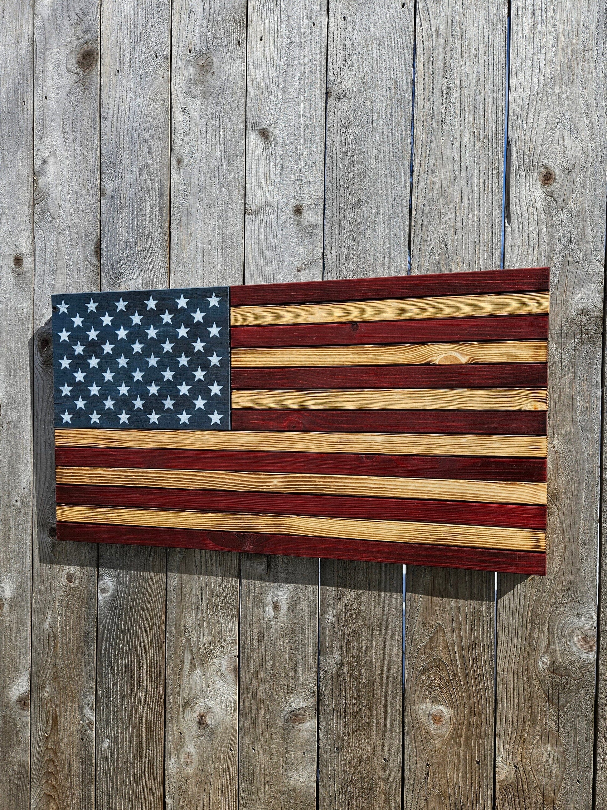 LARGE (19"x36") Classic American Flag RCM Woodcrafts 