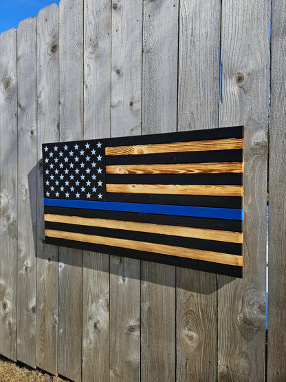 LARGE (19”x36”) Police Flag RCM Woodcrafts 