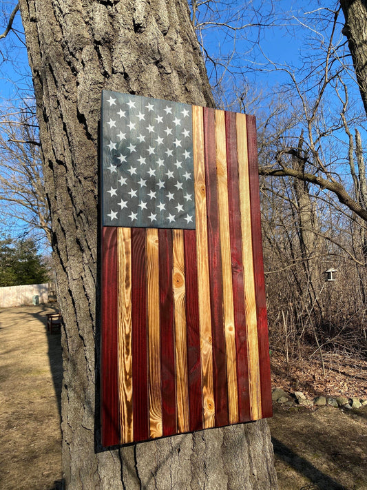 LARGE (19"x36") VERTICAL Flag RCM Woodcrafts 