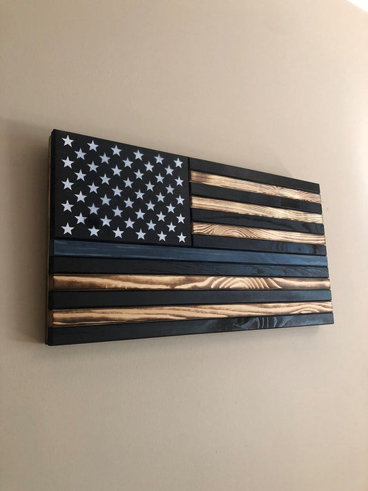 MEDIUM (13"x25") Police Flag RCM Woodcrafts 