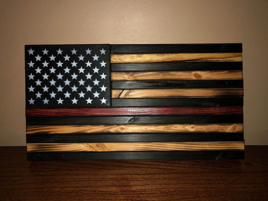 SMALL (9"X18") Firefighter Flag RCM Woodcrafts 