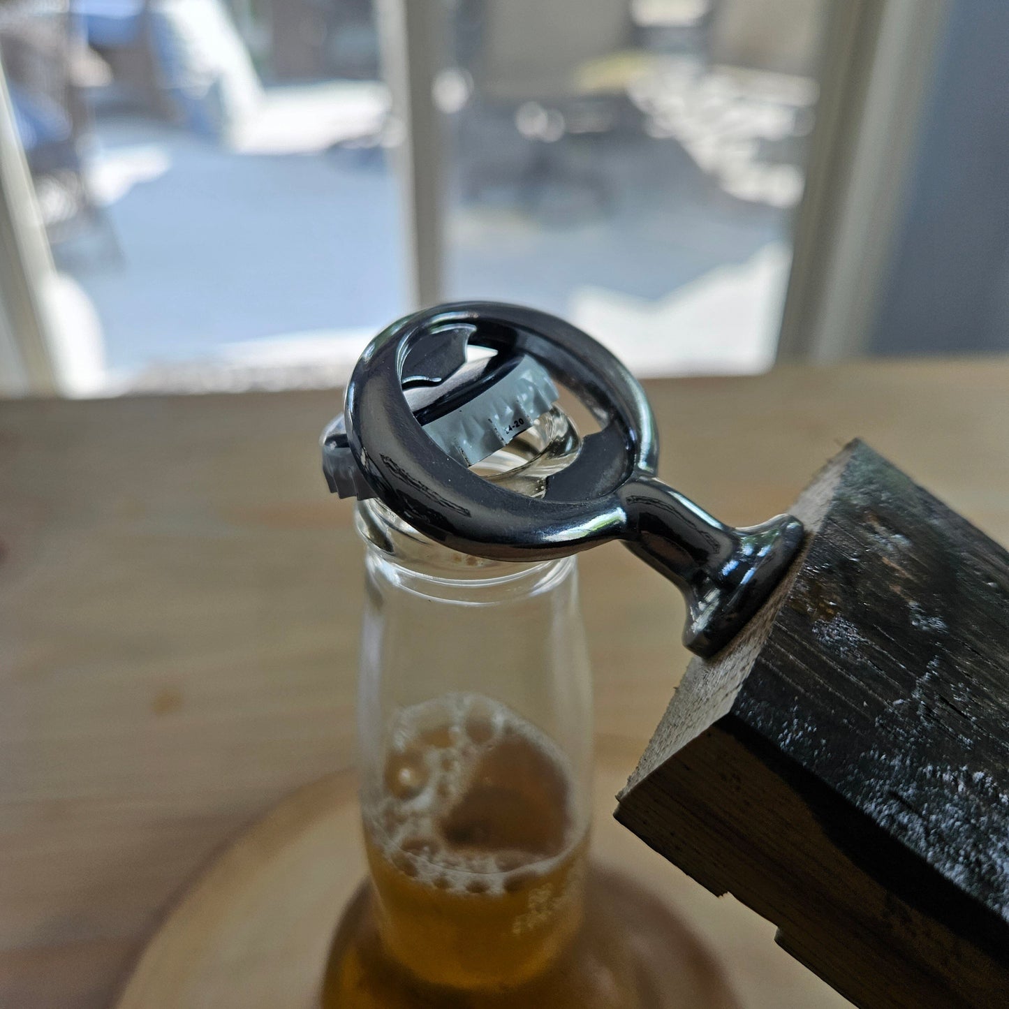 Whiskey Barrel Bottle Opener RCM Woodcrafts 