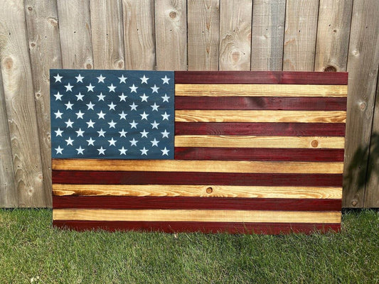 XL (32"x56") Classic American Flag RCM Woodcrafts 